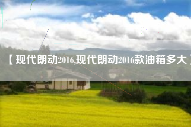 【现代朗动2016,现代朗动2016款油箱多大】