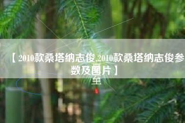 【2010款桑塔纳志俊,2010款桑塔纳志俊参数及图片】