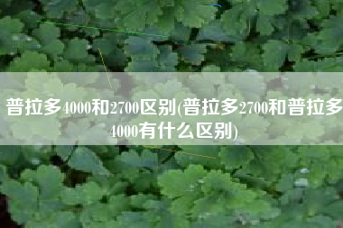 普拉多4000和2700区别(普拉多2700和普拉多4000有什么区别) 普拉多4000和2700区别(普拉多2700和普拉多4000有什么区别)