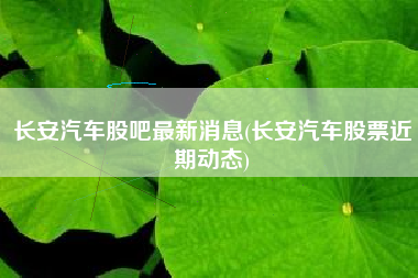 长安汽车股吧最新消息(长安汽车股票近期动态) 长安汽车股吧最新消息(长安汽车股票近期动态)