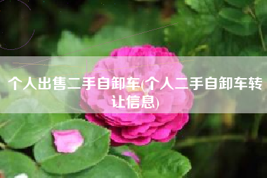 个人出售二手自卸车(个人二手自卸车转让信息)