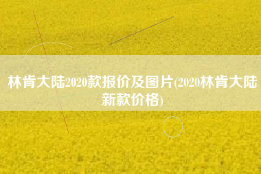 林肯大陆2020款报价及图片(2020林肯大陆新款价格)