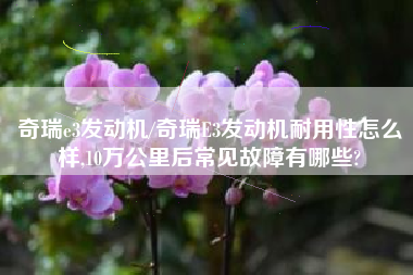 奇瑞e3发动机/奇瑞E3发动机耐用性怎么样,10万公里后常见故障有哪些?