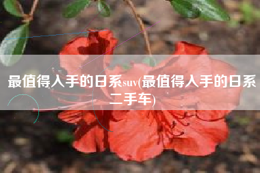 最值得入手的日系suv(最值得入手的日系二手车)