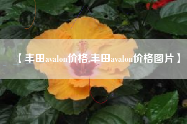 【丰田avalon价格,丰田avalon价格图片】